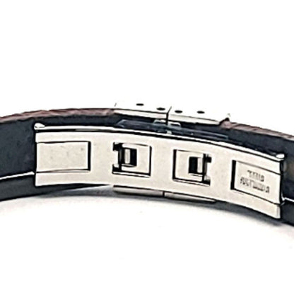 Wendestein Armband, Alligator Leder braun, 20,5 cm  - 3