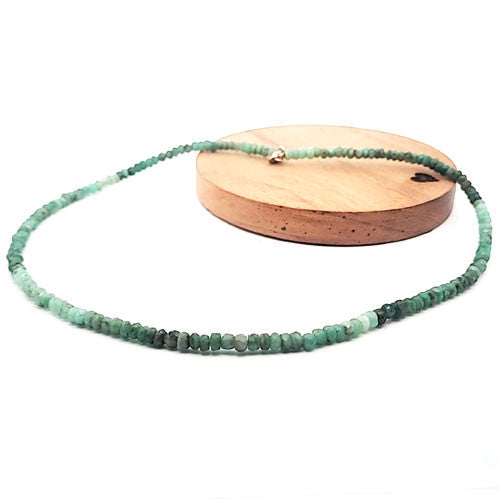 Smaragd Kette schattiert Button facettiert Steindesign - 1