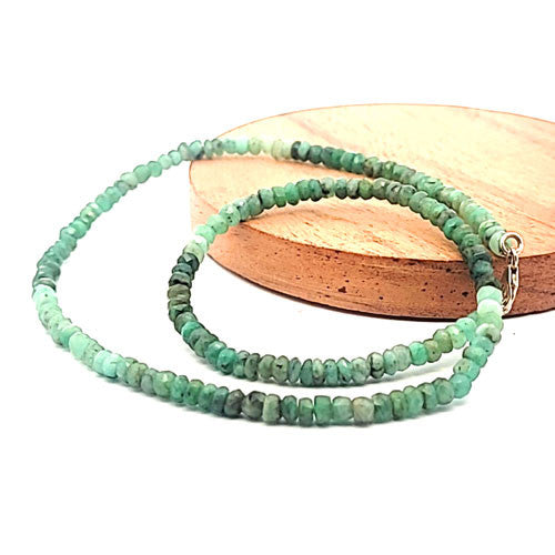 Smaragd Kette schattiert Button facettiert Steindesign - 2