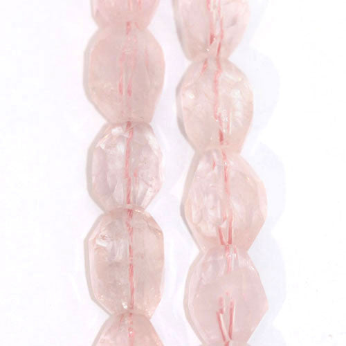 Rosenquarz, Strang Tumble 12x 16mm fac  - 1