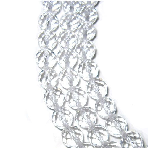 Bergkristall Kugelstrang 8mm, facettiert  - 1