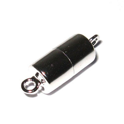 Magnetzylinderschließe 10mm, Silber rhodiniert Steindesign - 1