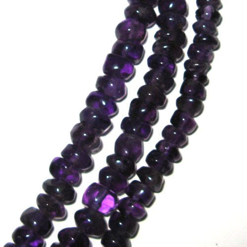 Amethyst Button 6mm  - 1