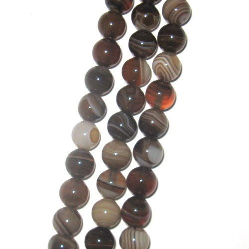 Achat braun, Kugelstrang 8mm  - 1