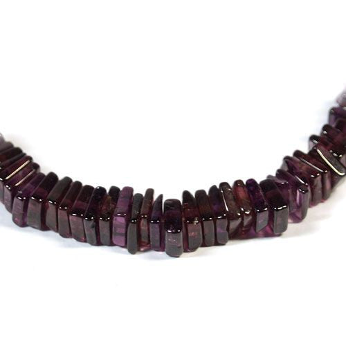 Granat-Kette square Steindesign - 2