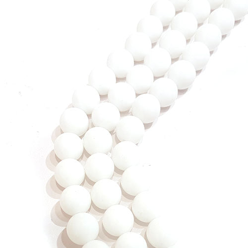 Achat weiß, Kugelstrang 10 mm