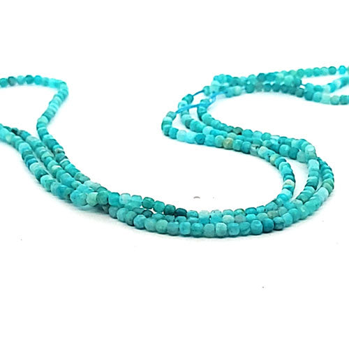 Amazonit, Cube Strang 2,5 mm facettiert