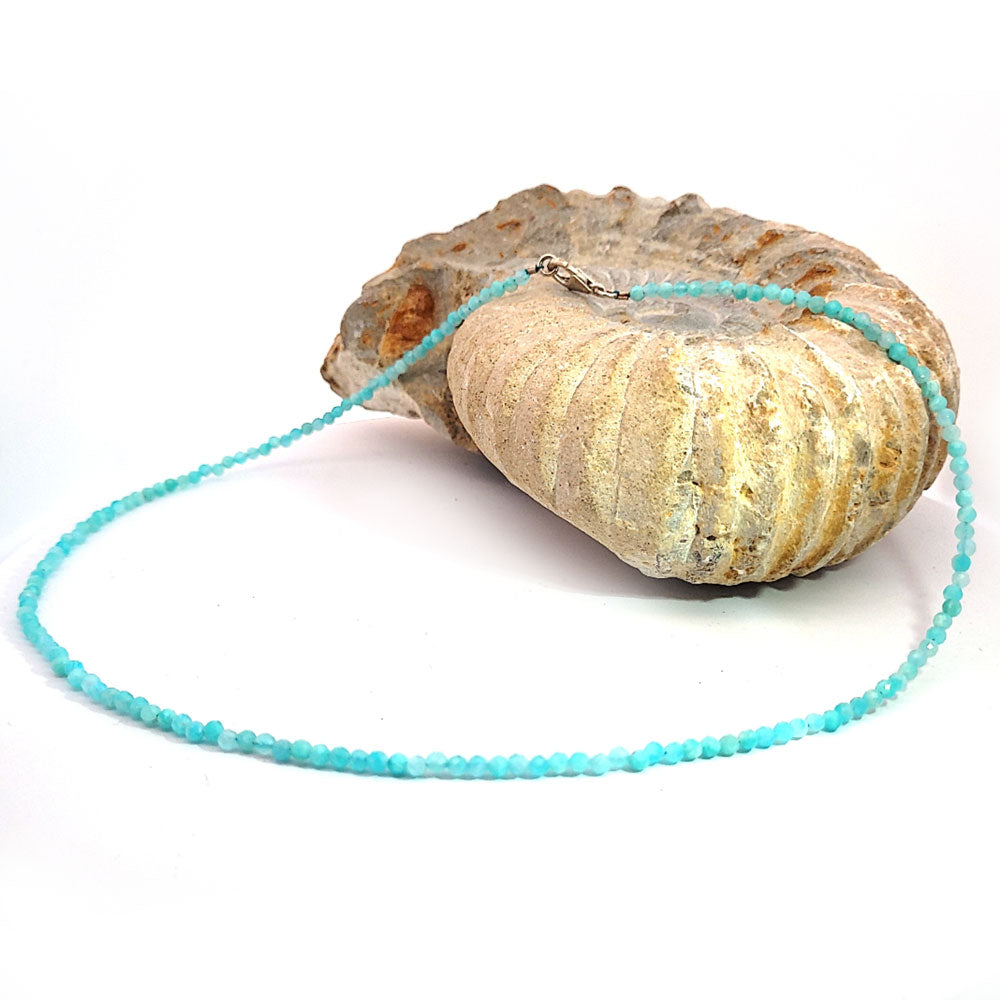 Amazonit Kugelkette 3 mm facettiert