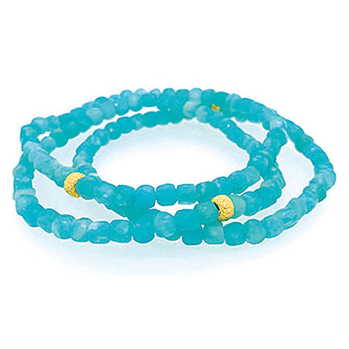 Amazonit Armband Cube 4 mm  - 1