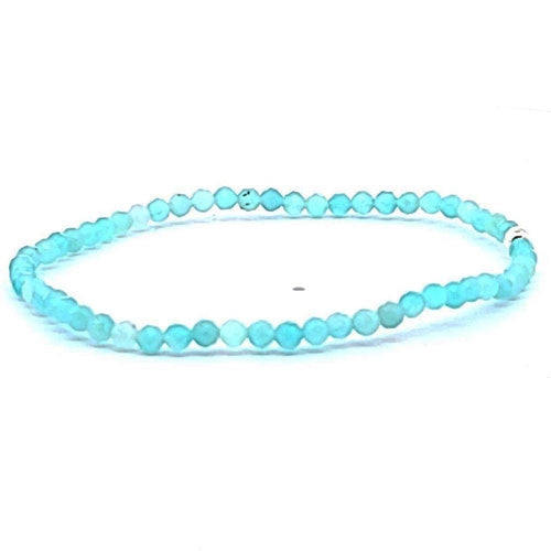 Amazonit Armband facettiert 3 mm  - 1
