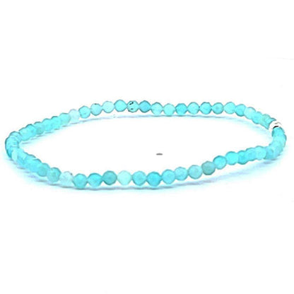Amazonit Armband facettiert 3 mm  - 1