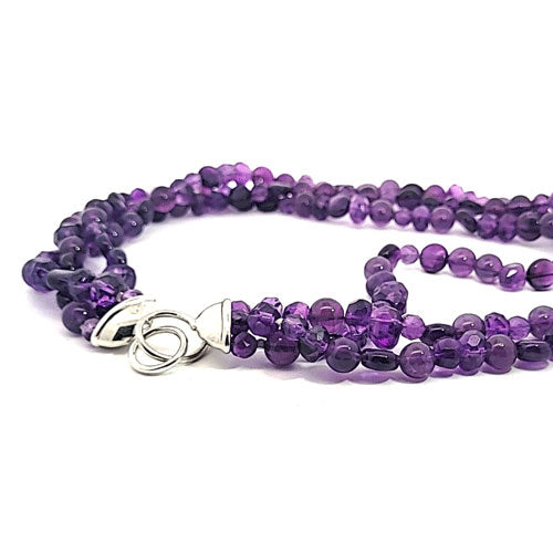 Amethyst-Collier 3-reihig