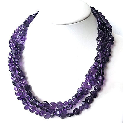 Amethyst-Collier 3-reihig