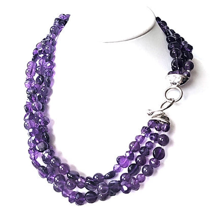 Amethyst-Collier 3-reihig