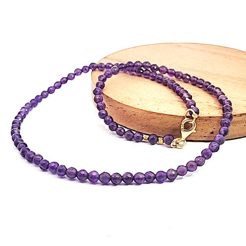 Amethyst Kugelkette 4 mm facettiert