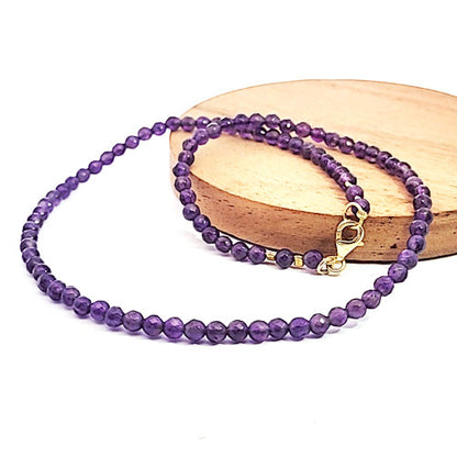 Amethyst Kugelkette 4 mm facettiert