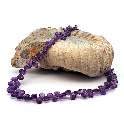 Amethyst Halskette Tropfen facettiert - 925 Silber by Steindesign