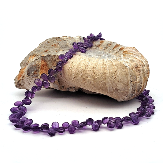 Amethyst Halskette Tropfen facettiert - 925 Silber by Steindesign