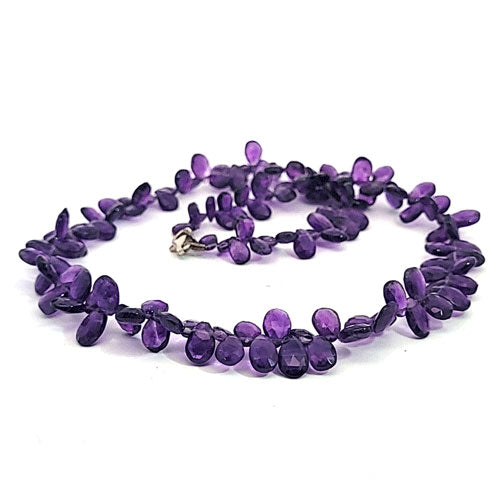 Amethyst Kette Tropfen facettiert