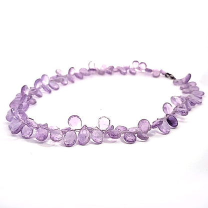 Amethyst hell Kette Tropfen facettiert
