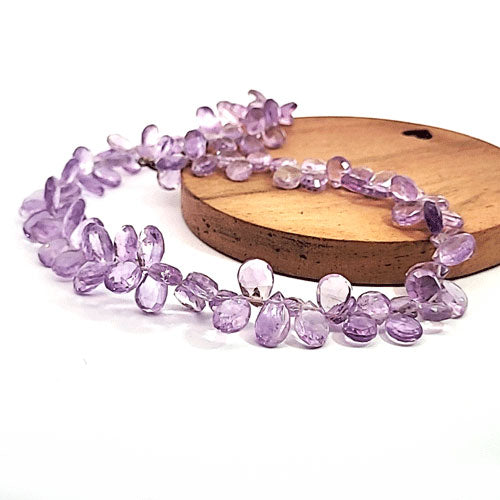 Amethyst hell Kette Tropfen facettiert