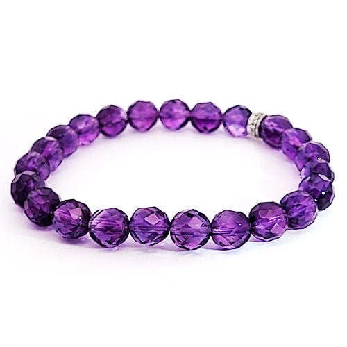 Amethyst Armband 8 mm facettiert  - 1