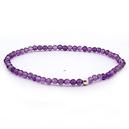 Amethyst Armband facettiert 3 mm  - 2