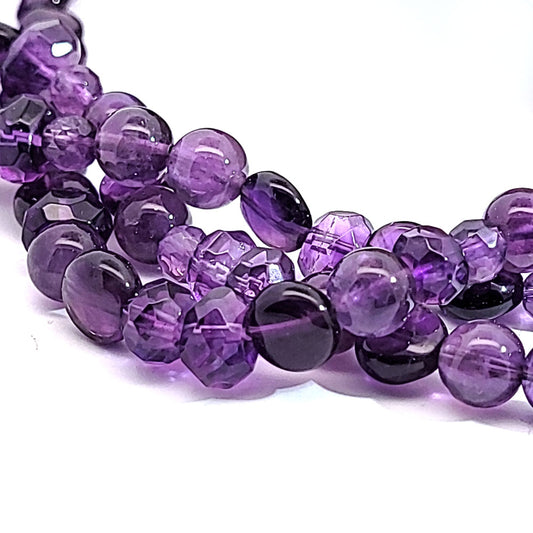 Amethyst Coller Kette dreireihig