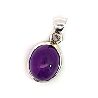 Amethyst Edelstein-Anhänger mini 925 Silber 10x12 mm