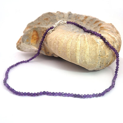 Amethyst Kugelkette 3 mm facettiert