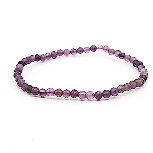 Amethyst Kugel-Armband facettiert 4 mm  - 1