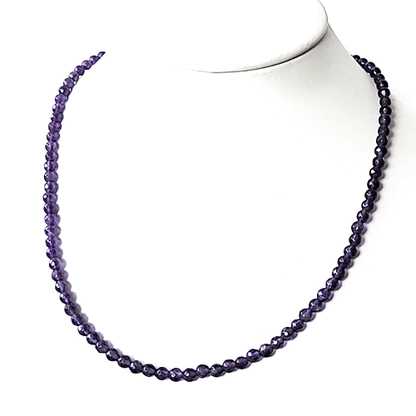 Amethyst Kugelkette facettiert 4mm