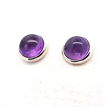 Amethyst Ohrstecker, silber 