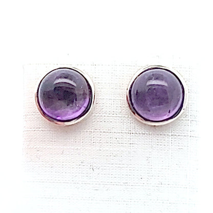 Amethyst Ohrstecker, silber 