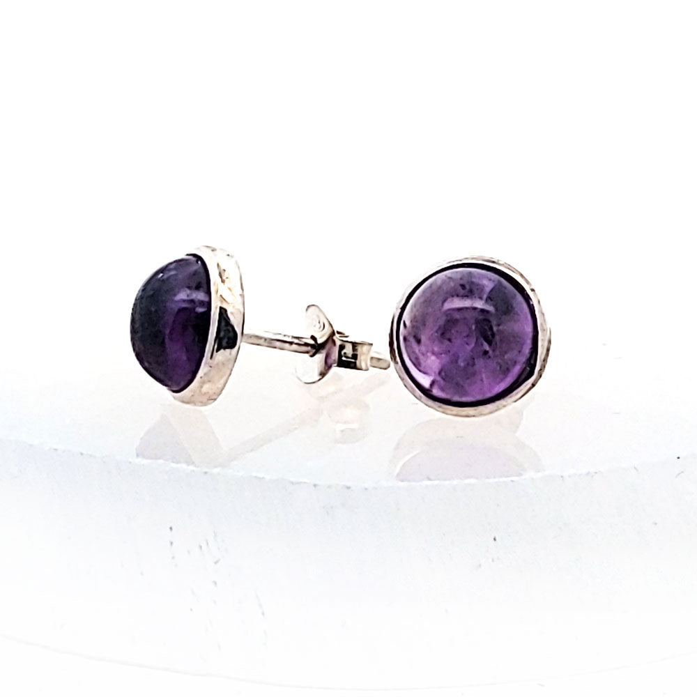 Amethyst Ohrstecker, silber 