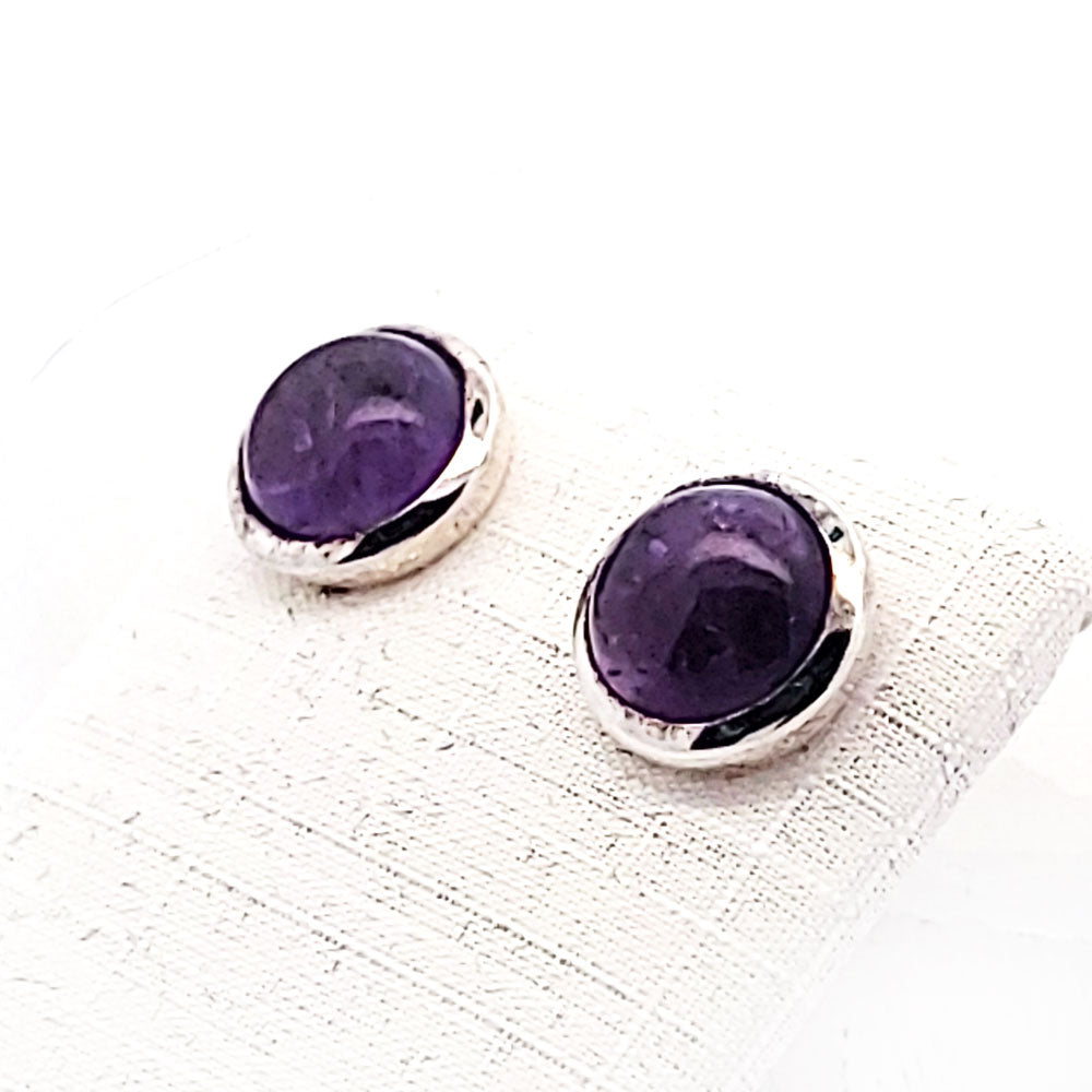Amethyst Ohrstecker, silber 