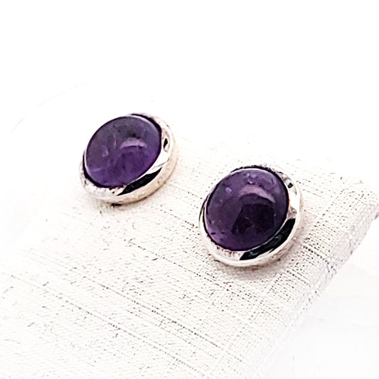 Amethyst Ohrstecker, silber 