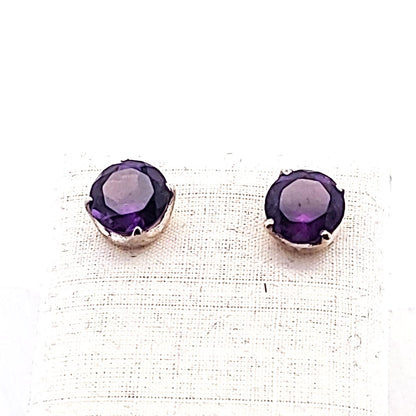 Amethyst Ohrstecker, silber 
