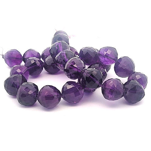 Amethyst, Strang Fancy facettiert 12 x 14 mm  - 1