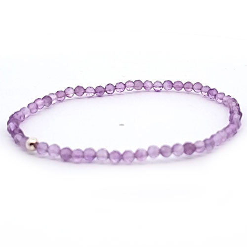 Amethyst hell Armband facettiert 3 mm  - 1