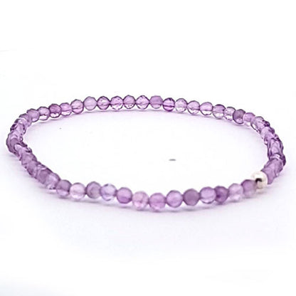 Amethyst hell Armband facettiert 3 mm  - 2