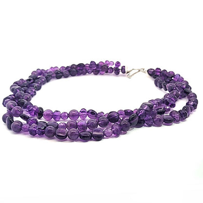 Amethyst-Collier 3-reihig