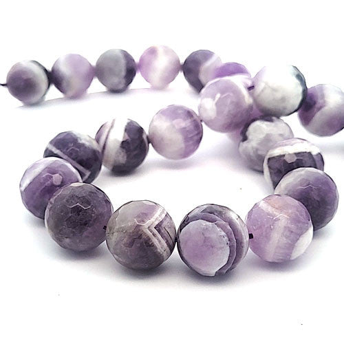 Amethystquarz, Strang facettiert 16 mm  - 1