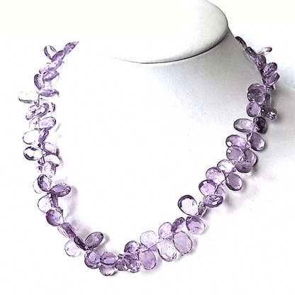 Amethyst hell Kette Tropfen facettiert