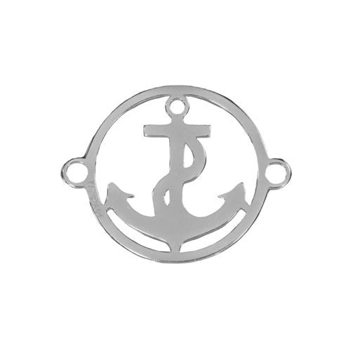 Anker Silberelement rhodiniert klein  - 1