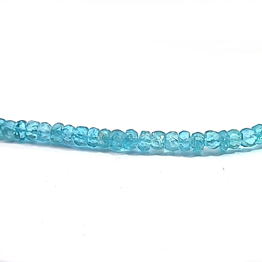 Apatite necklace button 5 mm faceted