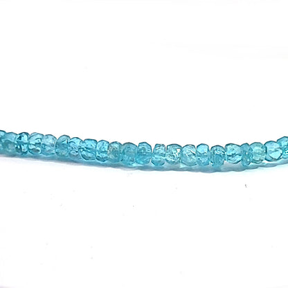 Apatite necklace button 5 mm faceted