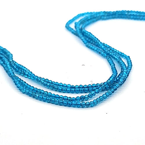 Apatit blau, Kugelstrang 2,5 mm facettiert by Steindesign