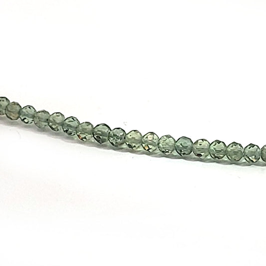 Catena di perline verde apatite sfaccettata da 3 mm