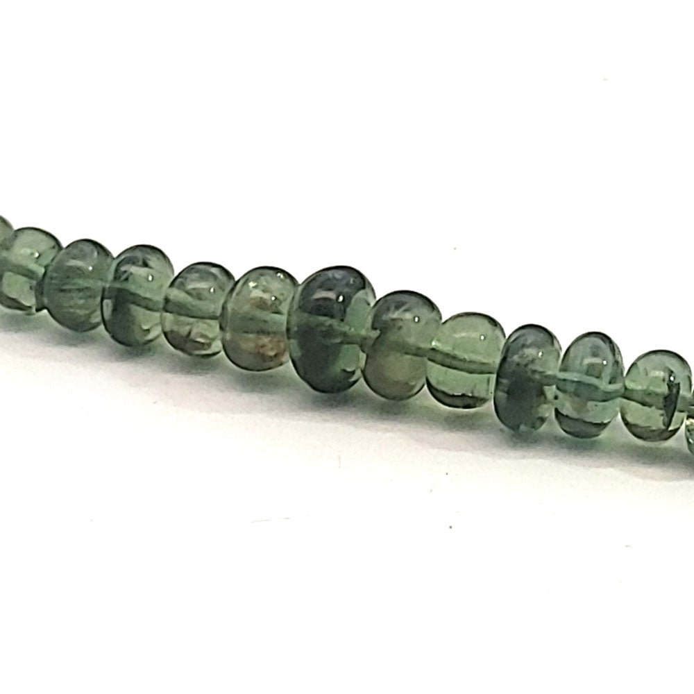 Bottone a catena verde apatite 4-7 mm